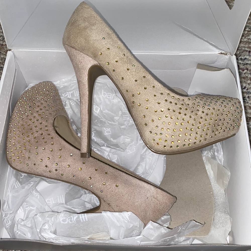 Sparkly Nude Heel
